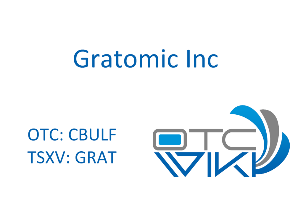 CBULF Stock - Gratomic Inc