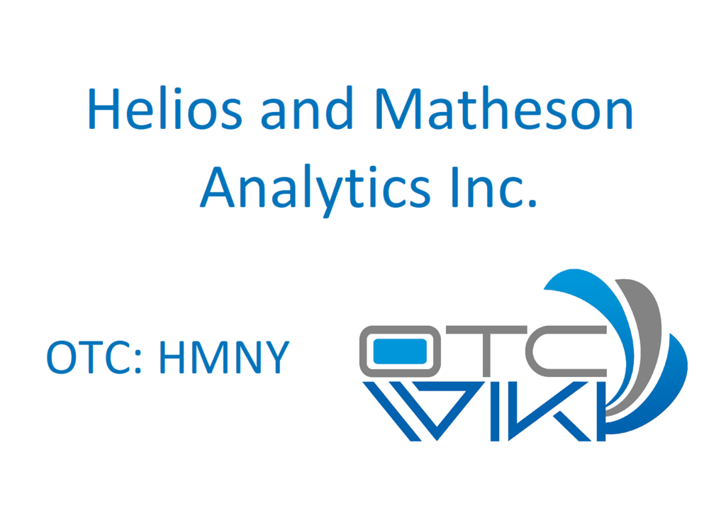 HMNY Stock - Helios and Matheson Analytics Inc