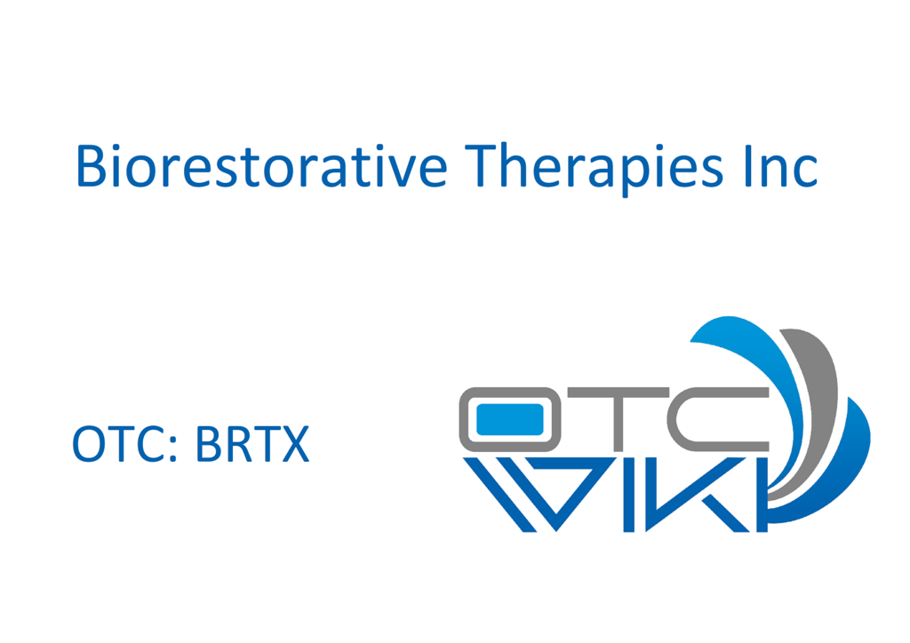 BRTX Stock - Biorestorative Therapies Inc