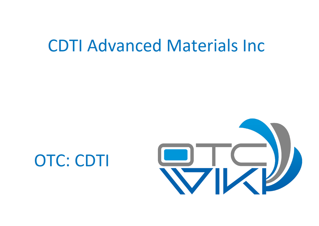 CDTI Stock - CDTi Advanced Materials Inc
