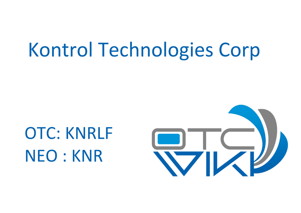 KNRLF Stock - Kontrol Technologies Corp