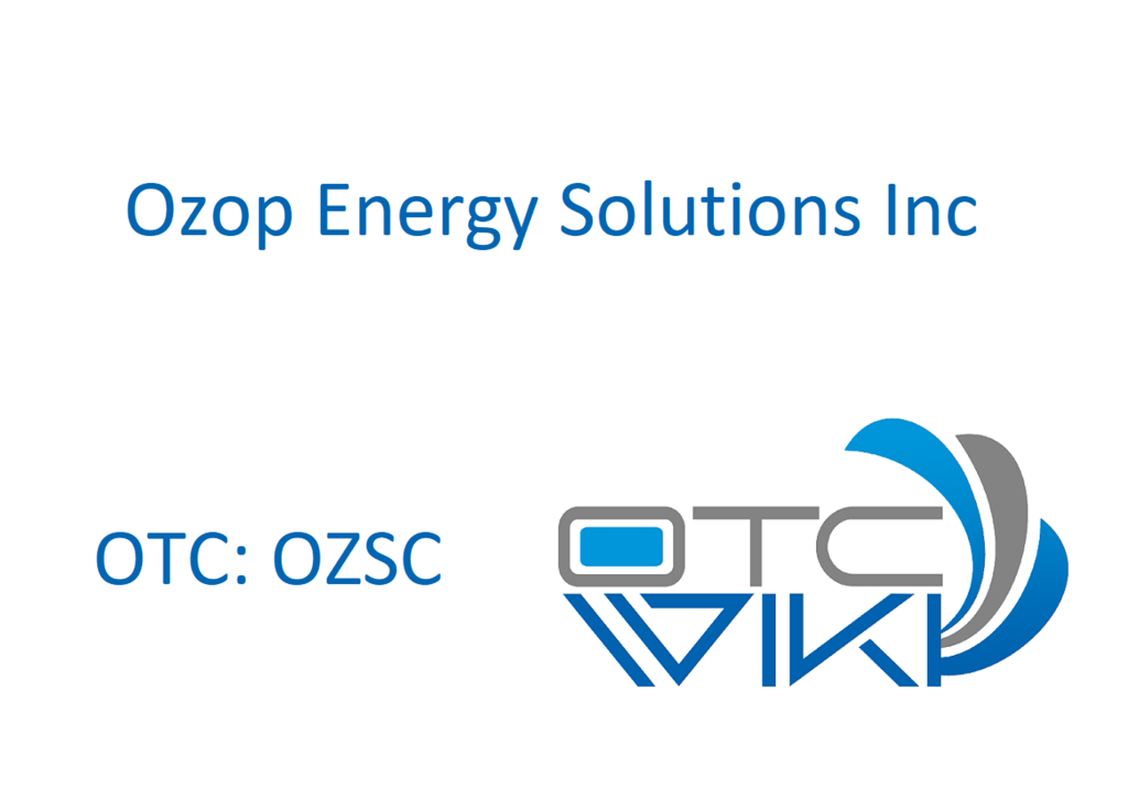 OZSC Stock - Ozop Energy Solutions Inc