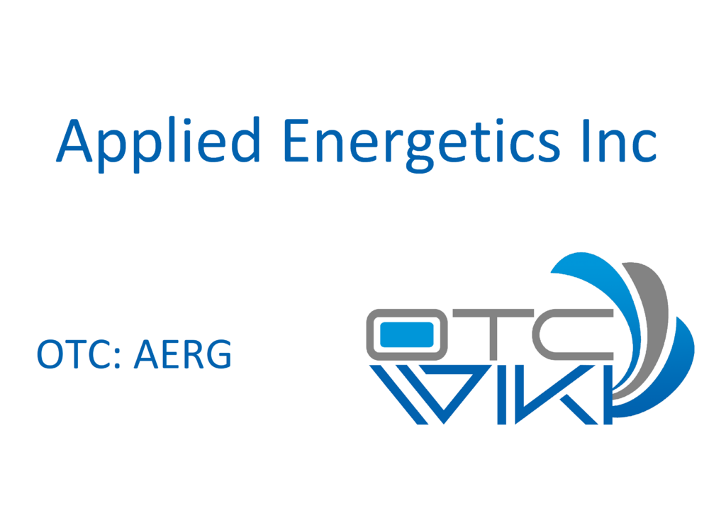 AERG Stock - Applied Energetics Inc