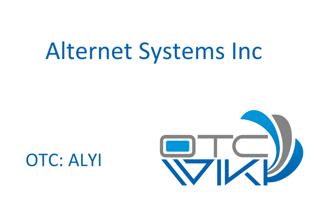 ALYI Stock - Alternet Systems Inc