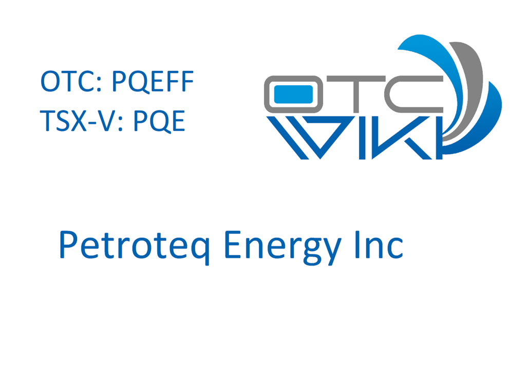 PQEFF Stock - Petroteq Energy Inc